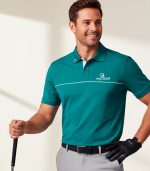 polo técnico de golf para hombre verde agua