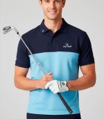 polo de golf para hombre en tonos azules