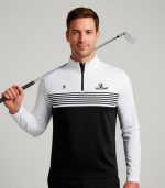 sudadera golf hombre blanca y negra